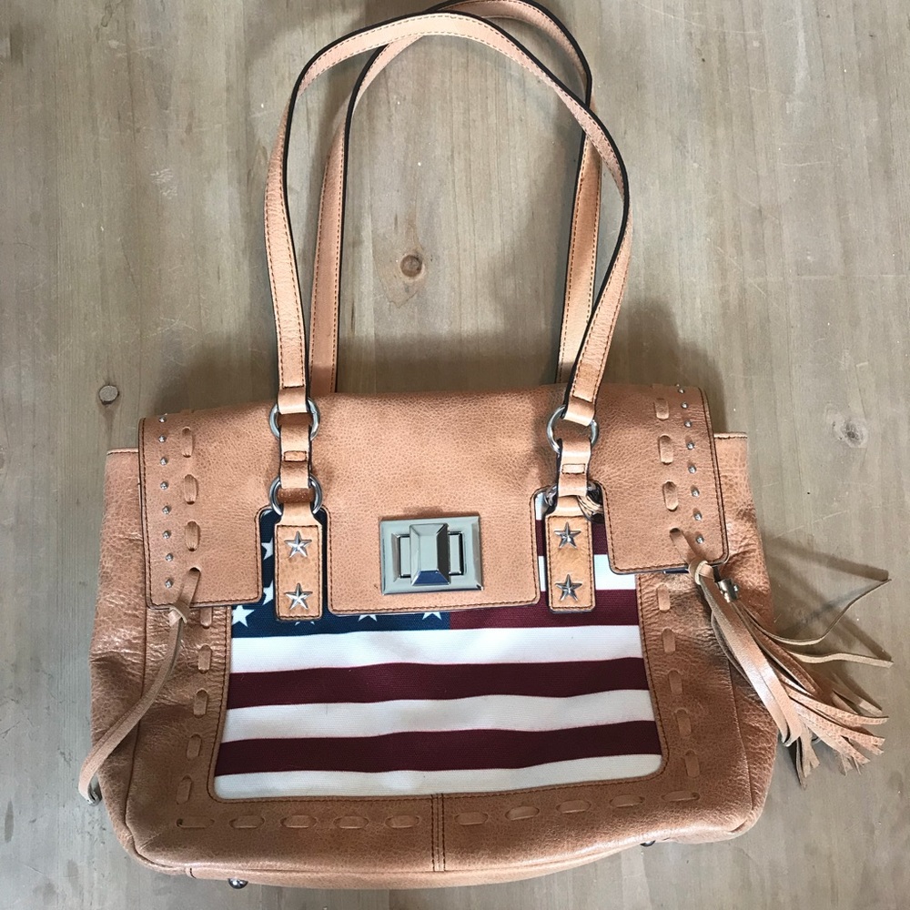 Aimee Kestenberg Leather Flag Tote - Washington